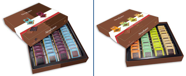 Classic and Crunchy: two of the new Neuhaus Carré lines of chocolates