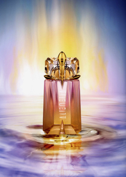 Clarins Group and Thierry Mugler bottle Sunessence trio Moodie Davitt Report