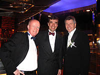 The Moodie Report Publisher and Editor Martin Moodie with Christophe Savioz, Duty Free Director Swatch Group and DFS Group Chairman Ed Brennan