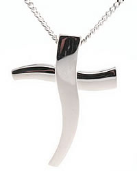 The new Max Rossi collection features a contemporary cross pendant made from sterling silver 