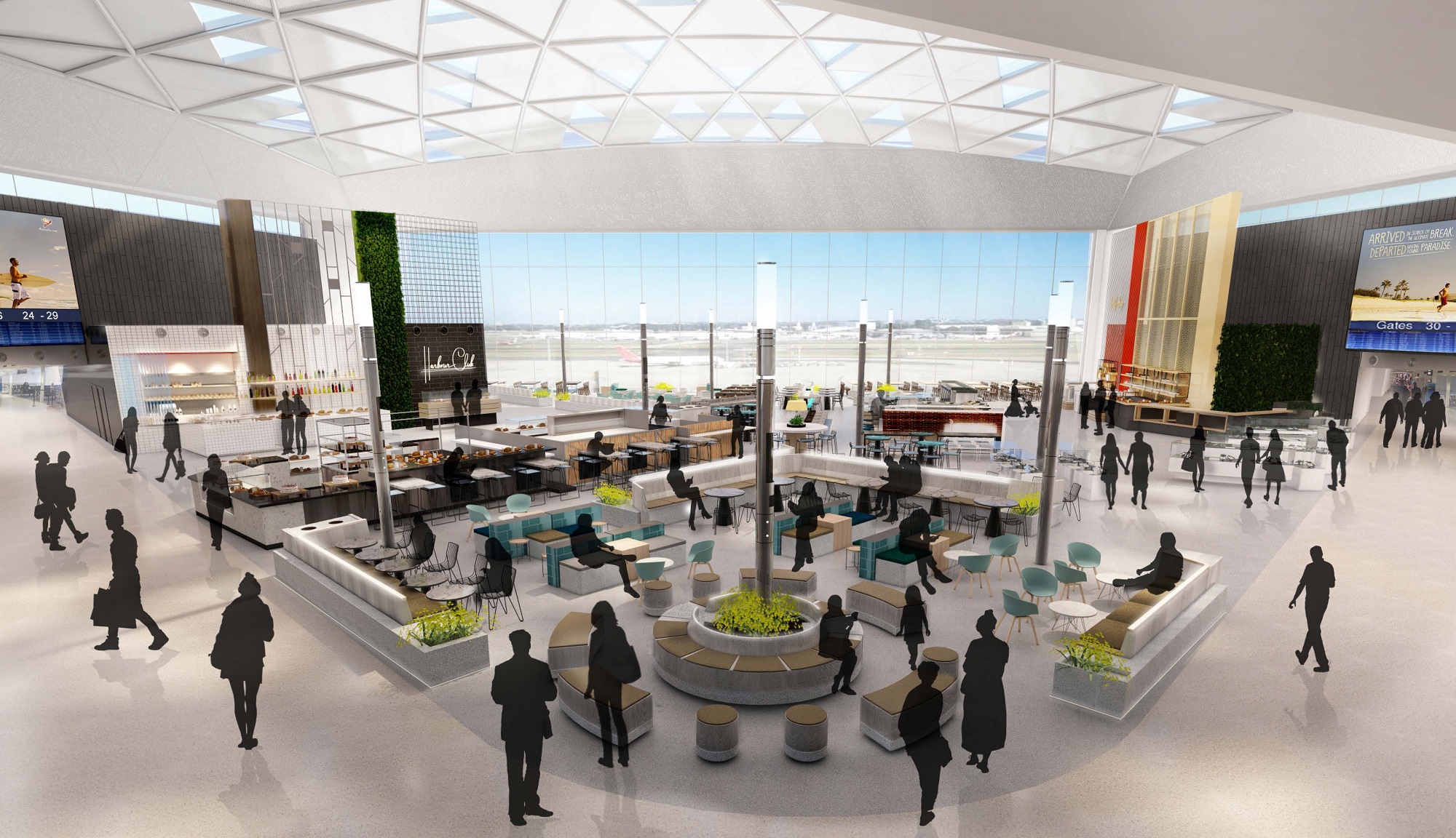 Bigger and brighter: The next phase of improvements at Sydney Airport T1 will add new gate lounges and better wayfinding, alongside a new dining hub