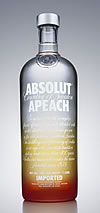 Absolut Apeach is a peach-flavoured premium vodka made from natural ingredients