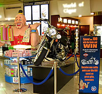 Male shoppers can now ride out that mid-life crisis on a new Harley Davidson 