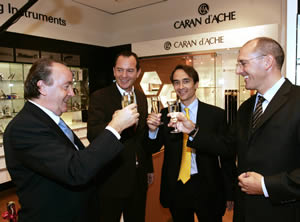 Celebrating the opening of  Caran d'Ache shop-in-shop opening at Zurich-Kloten