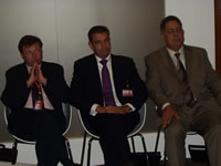 MD Aer Rianta International-Middle East John Sutcliffe, Aldeasa International Business Director Julio Lopez Castano and MD International Trading Duty Free Trading Agencies