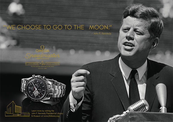 Omega chooses the moon in new JFK ad campaign 27 04 09 Moodie Davitt Report