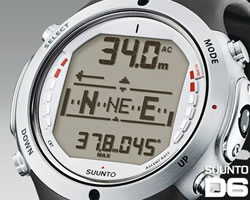 The Suunto D6 enables divers to choose between making traditional shallow safety stops or making safety stops at depth