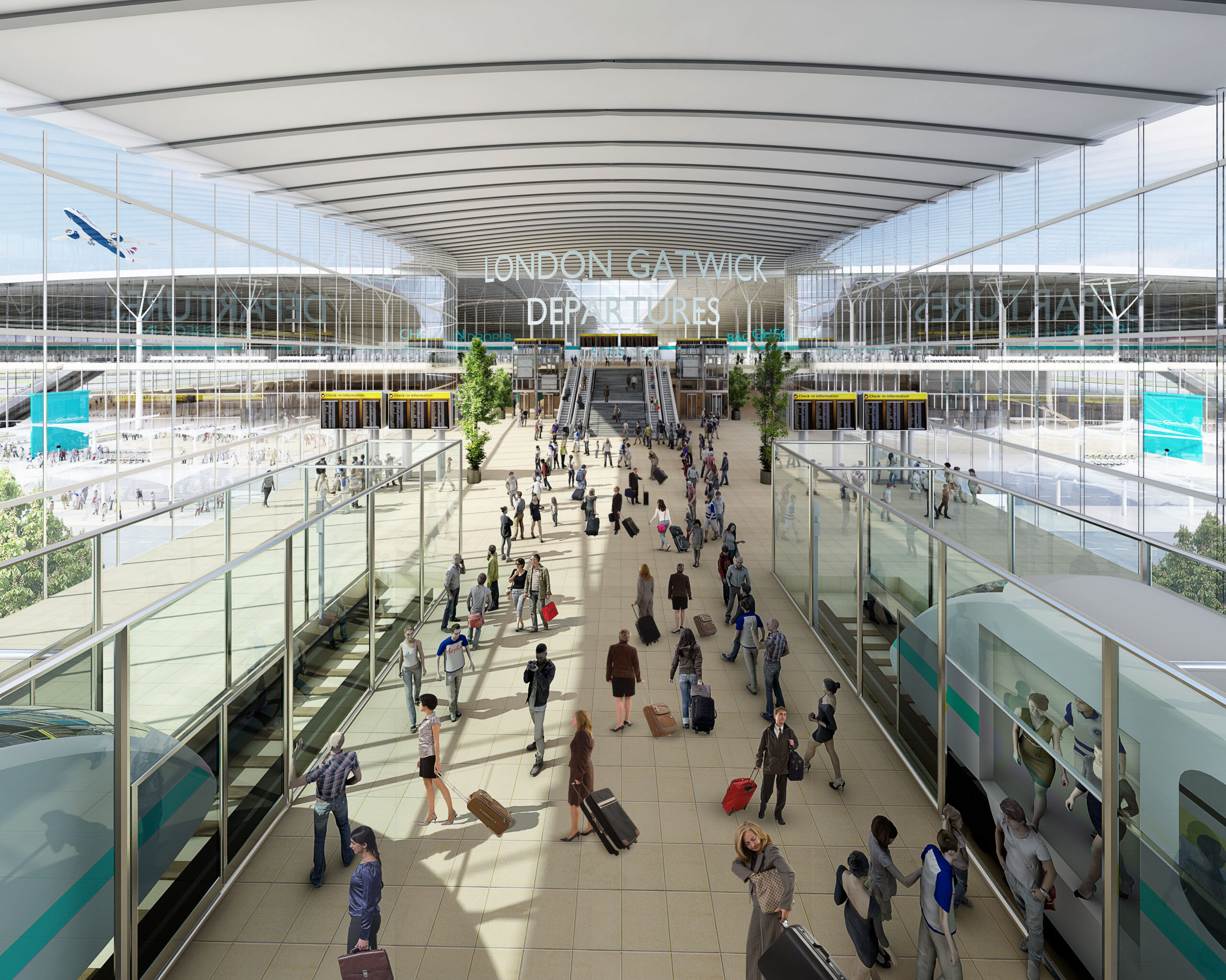 160630 CGI of Expanded Gatwick Internal