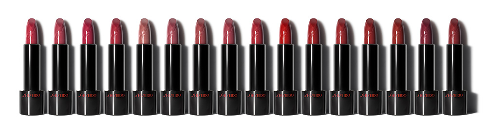 The Shiseido Rouge Rouge range features 16 shades of moisturising red lipsticks