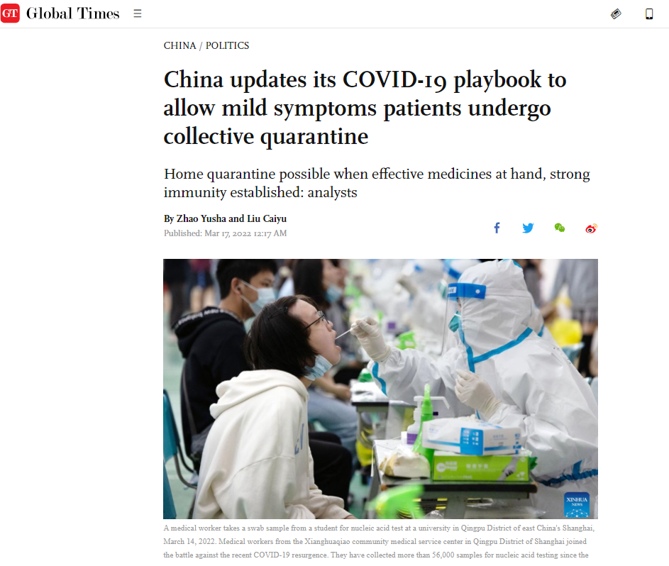 China updates COVID-19 ‘playbook’ amid surge in cases : Moodie Davitt ...