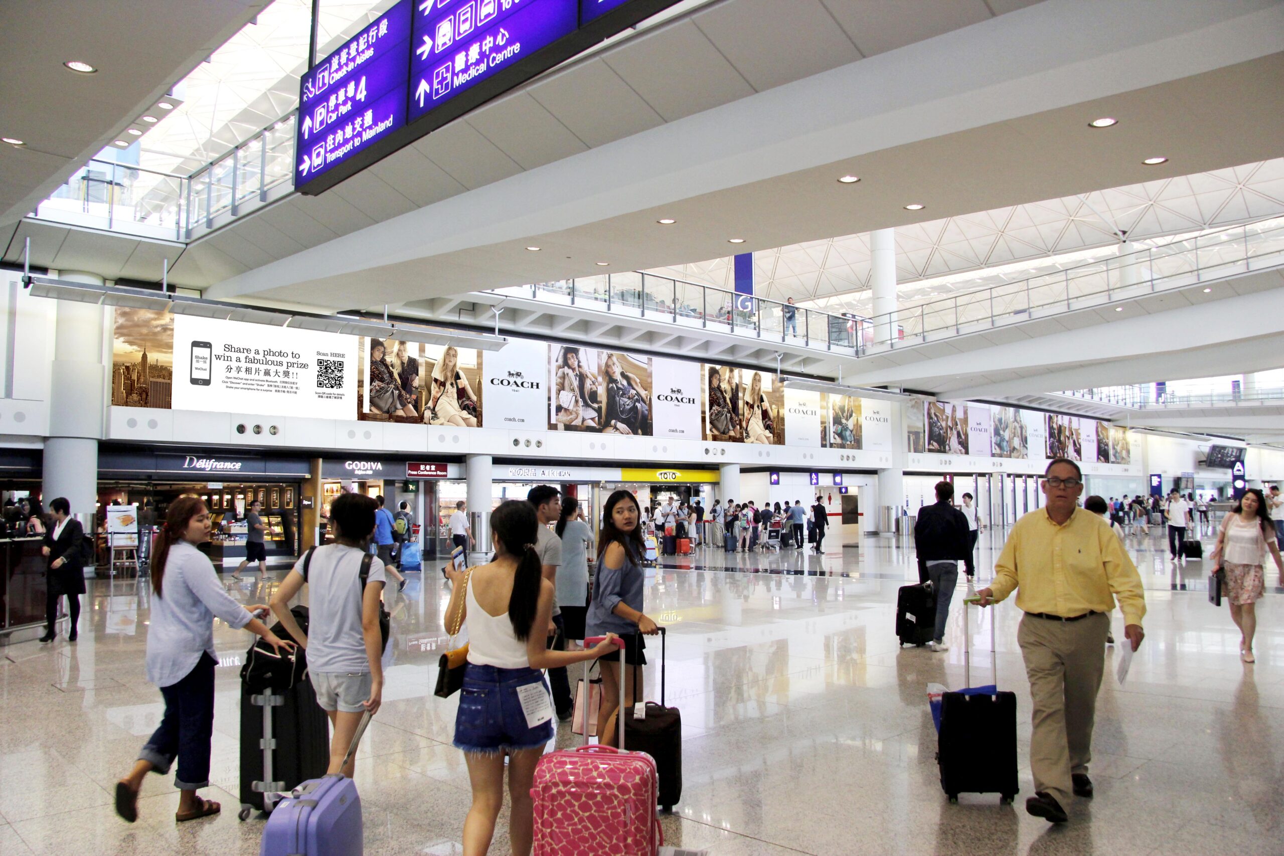 Making a statement: The new Coach campaign captures the attention across the airport's Arrivals spaces