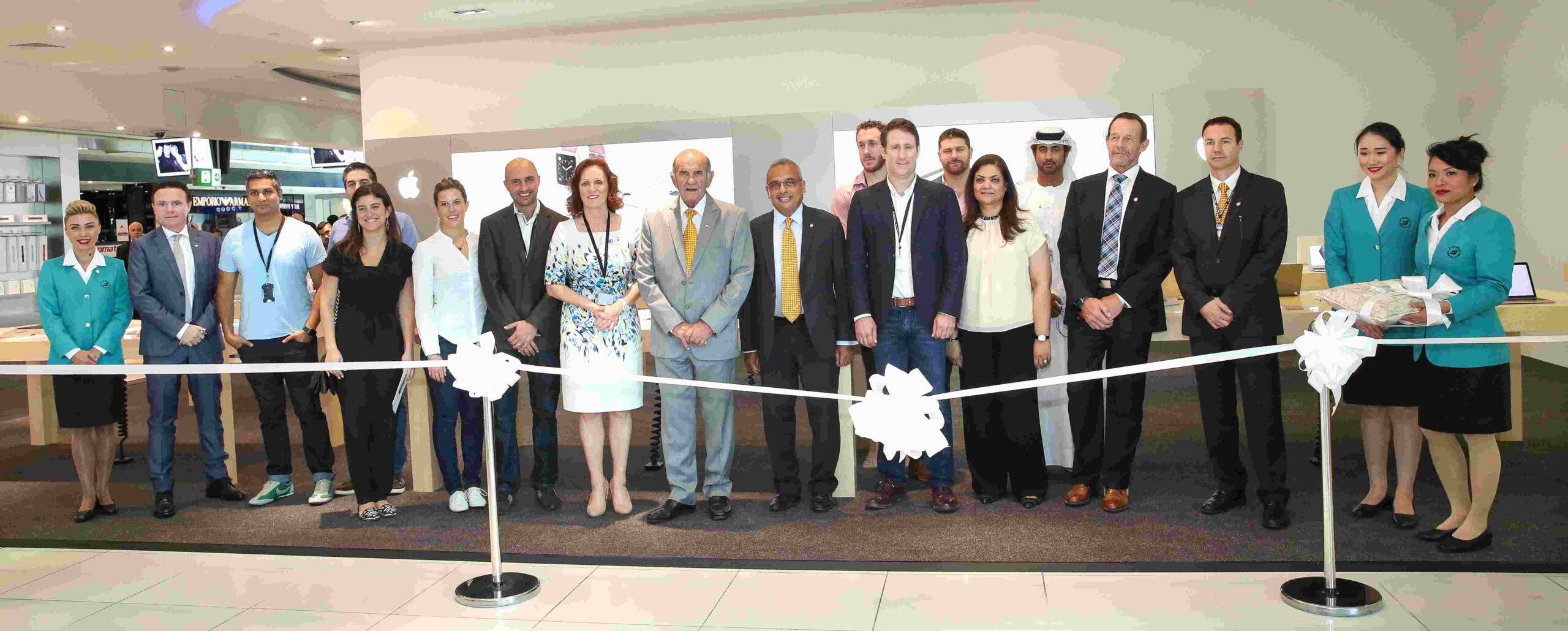 A new take on technology: Dubai Duty Free and Apple officials open the Apple programme at Dubai T3