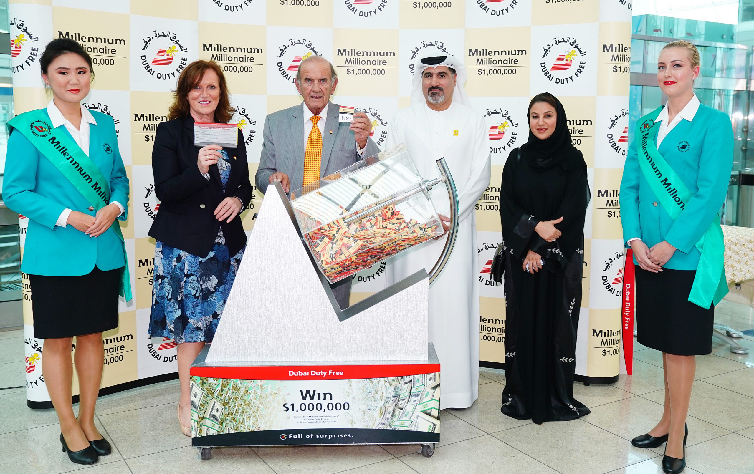 Syndicate of ten wins one million dollars in Dubai Duty Free draw ...