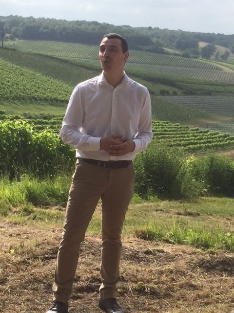 Maintaining the tradition: Rémy Martin Cellar Master Baptiste Loiseau outlines the heritage and history behind the brand against the stunning backdrop of the Cognac countryside on Tuesday