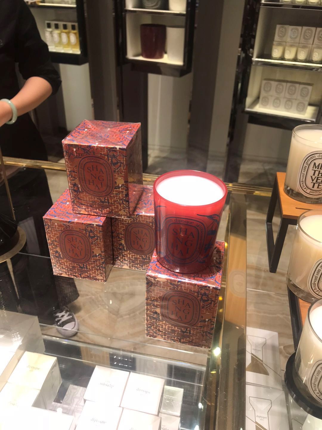 limited edition shanghai diptyque scented candle at lane crawford in Shanghai