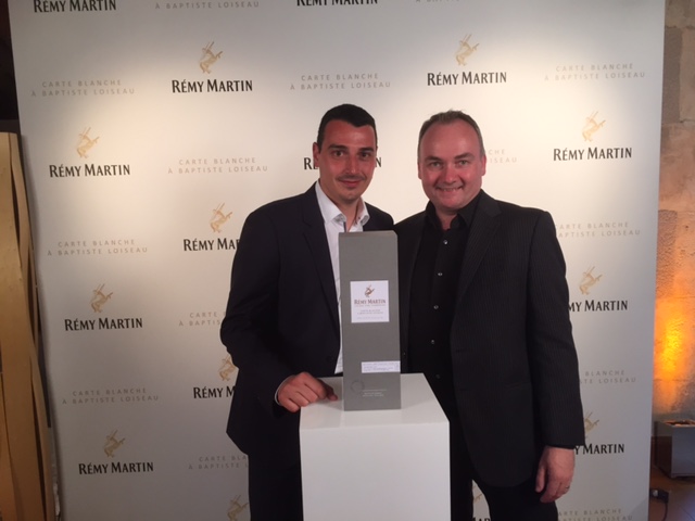 Personal touch: Baptiste Loiseau with Dermot Davitt at the Gala Evening in Cognac to mark the launch of the new expression