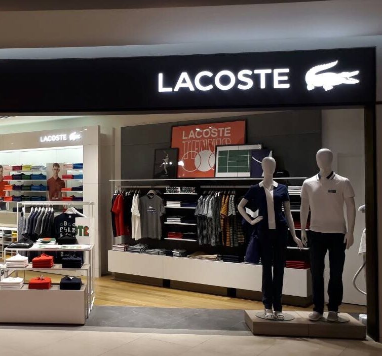 Manila Philippines March 2018 Lacoste Brand Name Storefront Mall