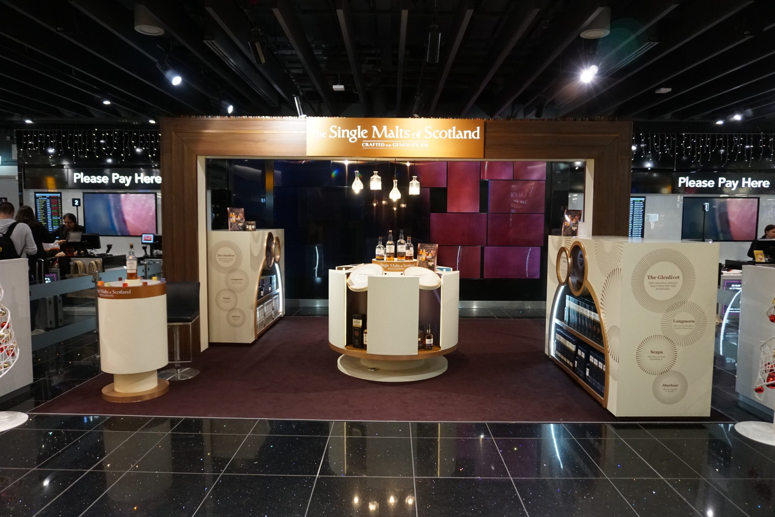 Pernod Ricard Travel Retail EMEA - The Single Malts of Scotland activation at London Heathrow Airport