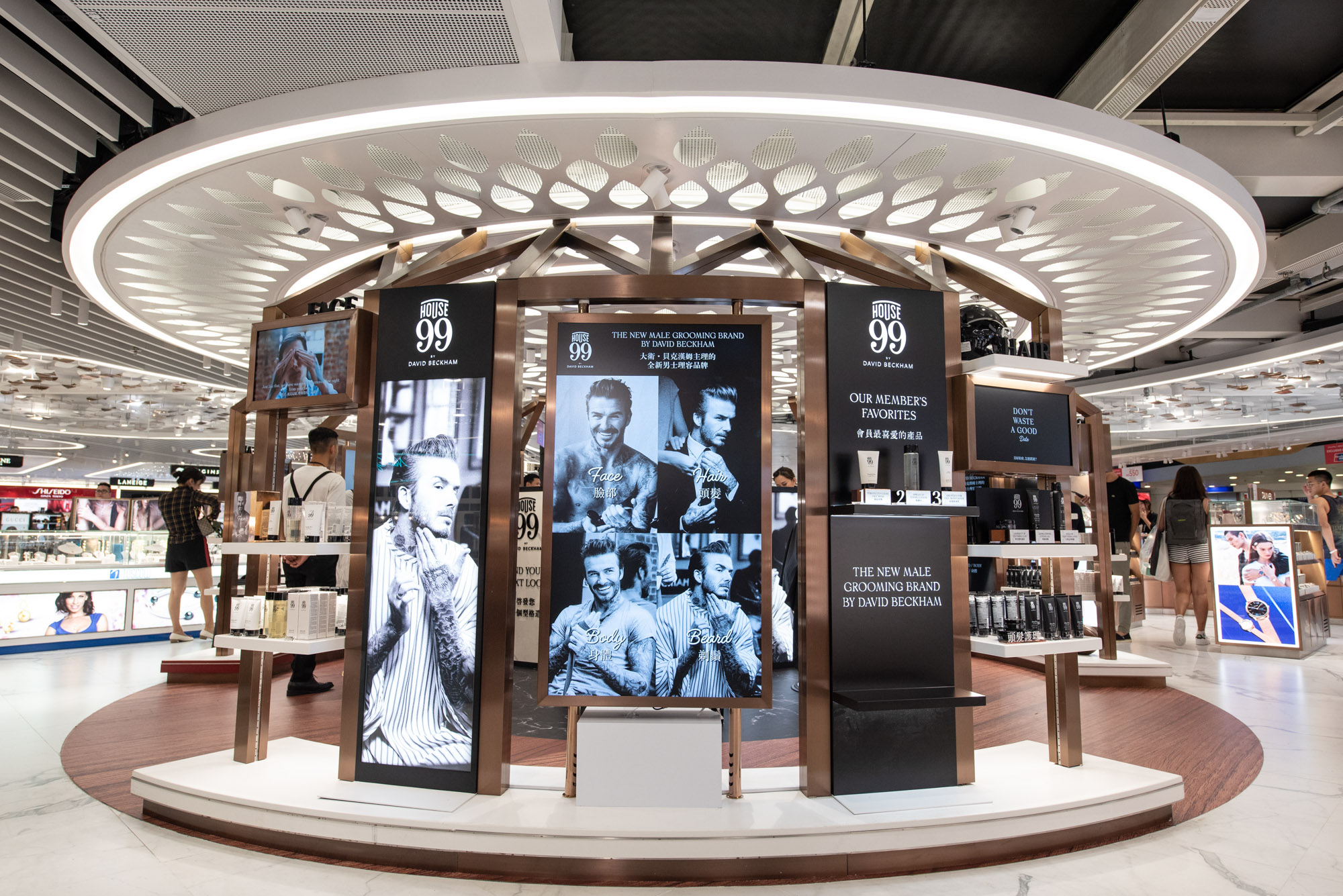 The Shilla Duty Free House 99 by David Beckham pop-up at Hong Kong International Airport