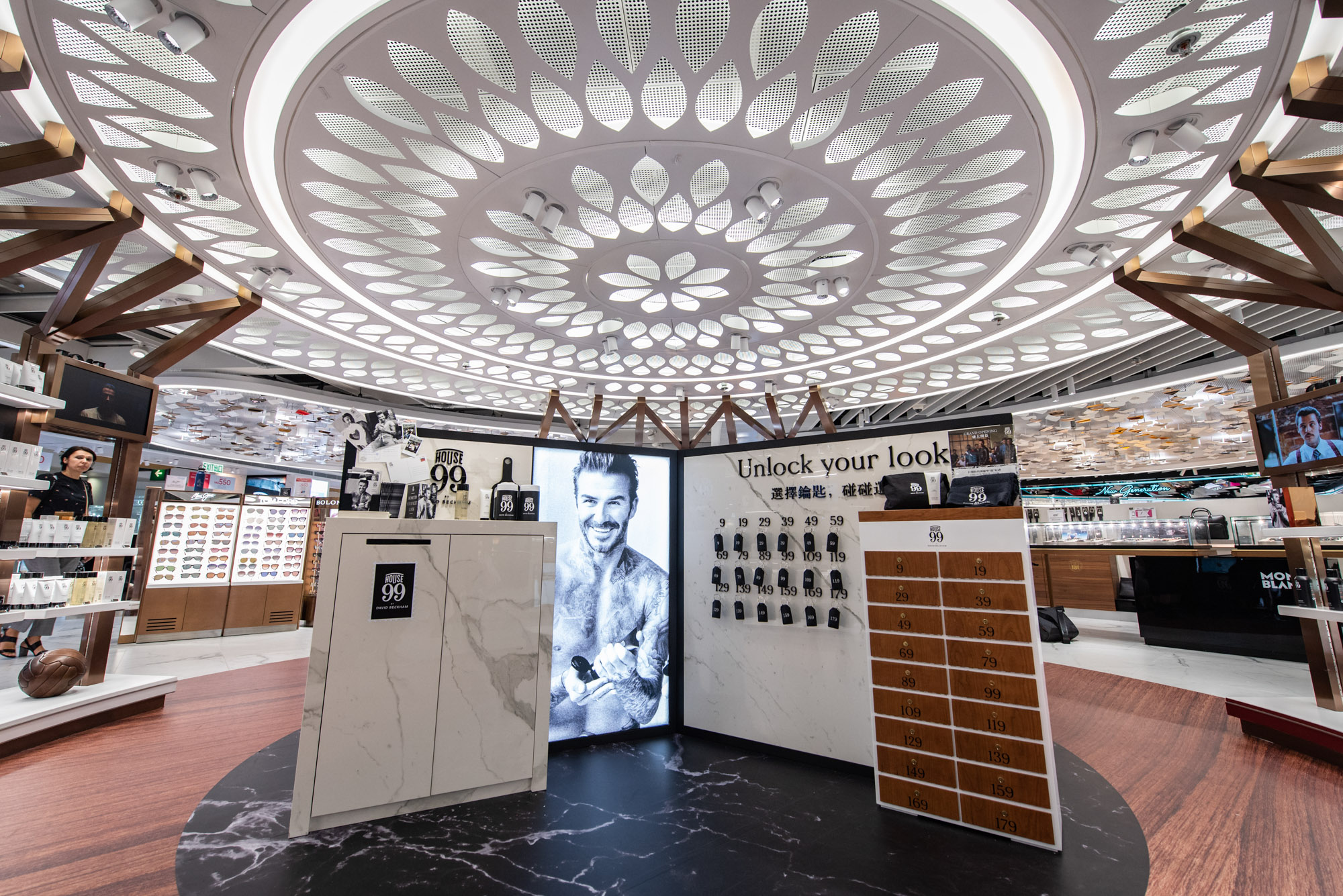 The Shilla Duty Free House 99 by David Beckham pop-up at Hong Kong International Airport