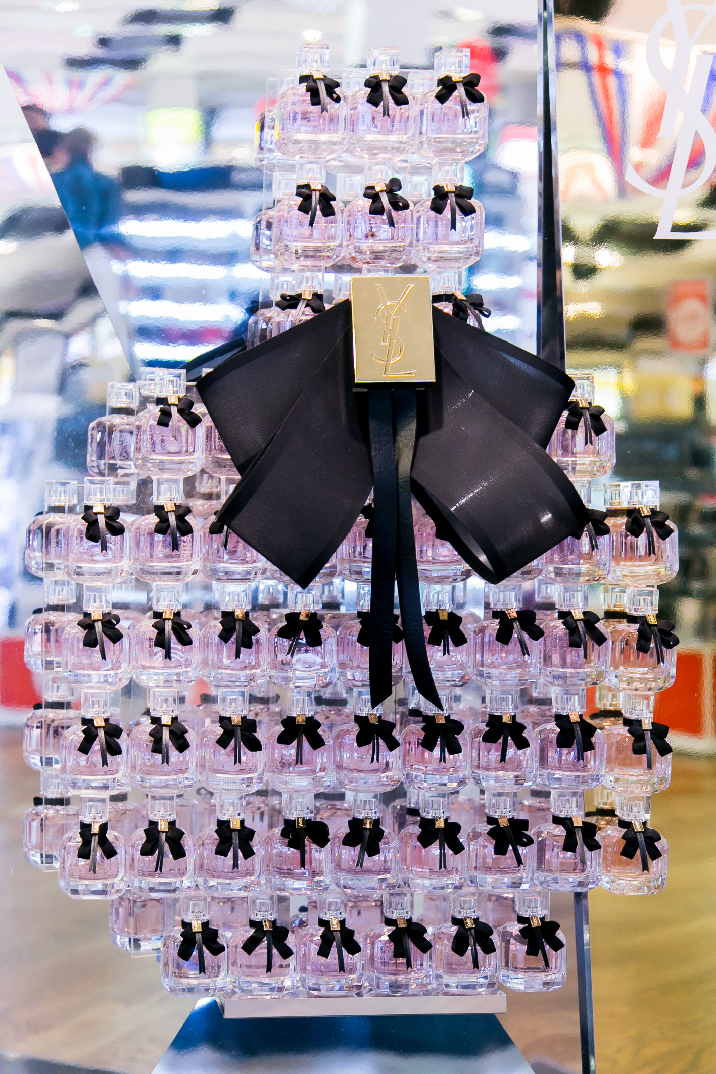 A YSL Mon Paris 'sculpture' attracted attention in Heathrow Terminal 3