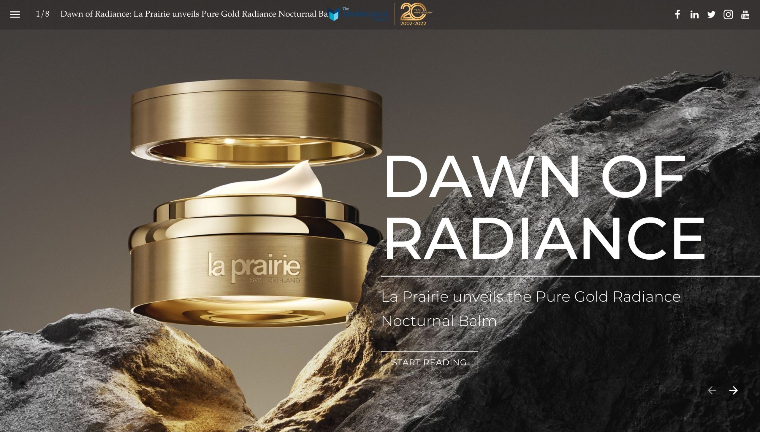 La Prairie pure gold Radiance nocturnal offers Balm