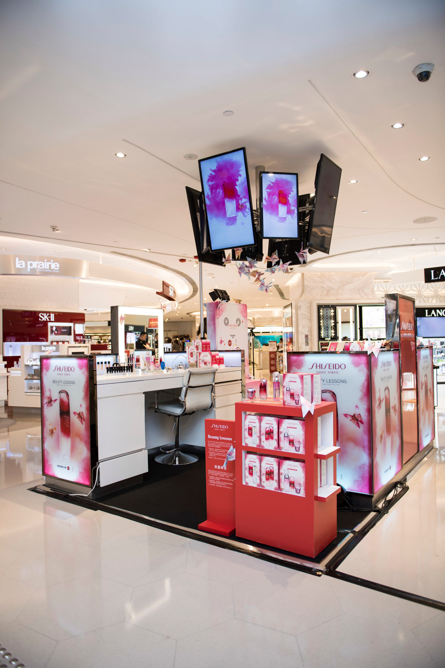 The event booth of the DFS & SHISEIDO event at T Galleria Beauty by DFS in Causeway Bay on 16 February 2017 in Hong Kong, China. Photo by Victor Fraile / studioEAST