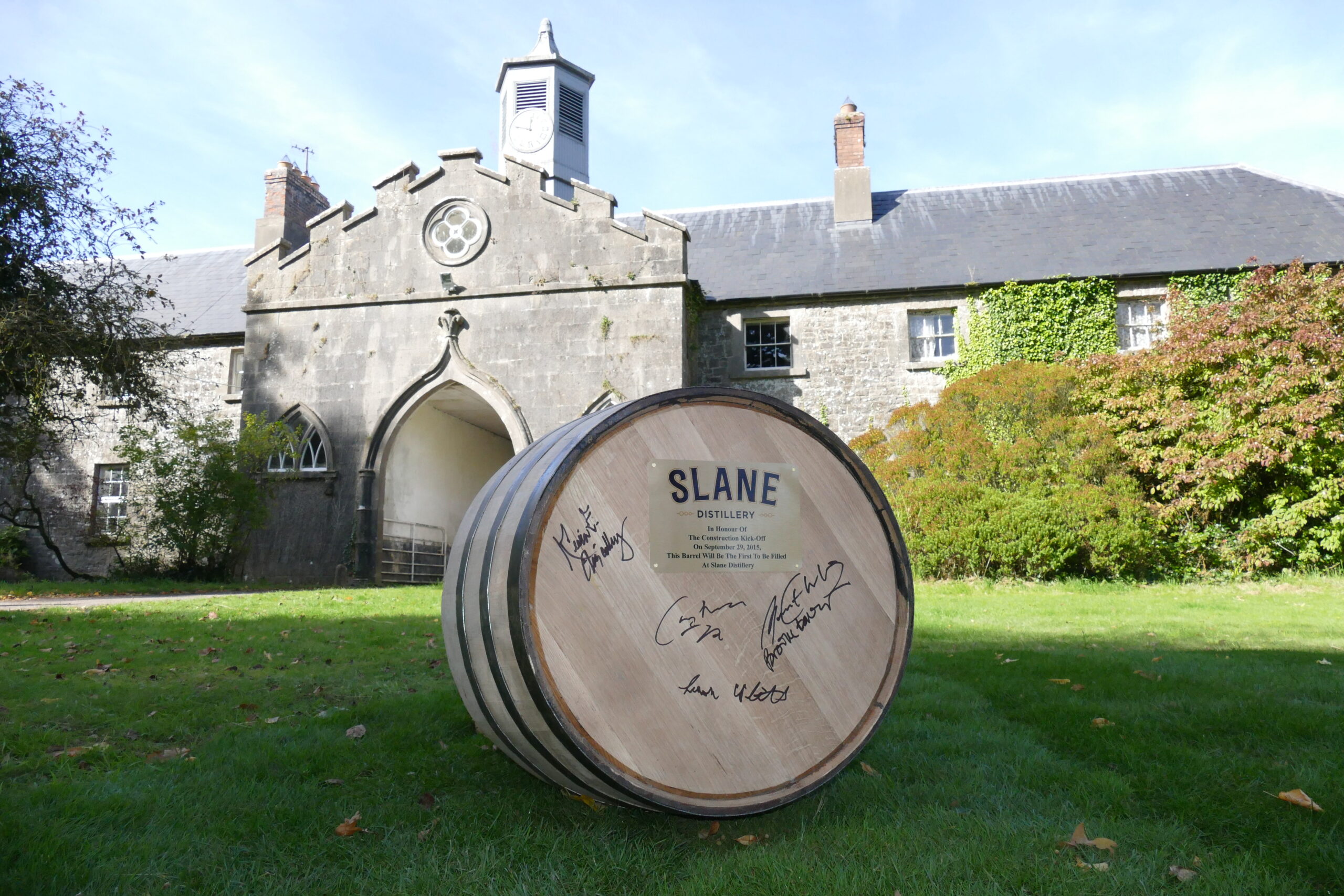 slane whiskey groundbreaking-barrel