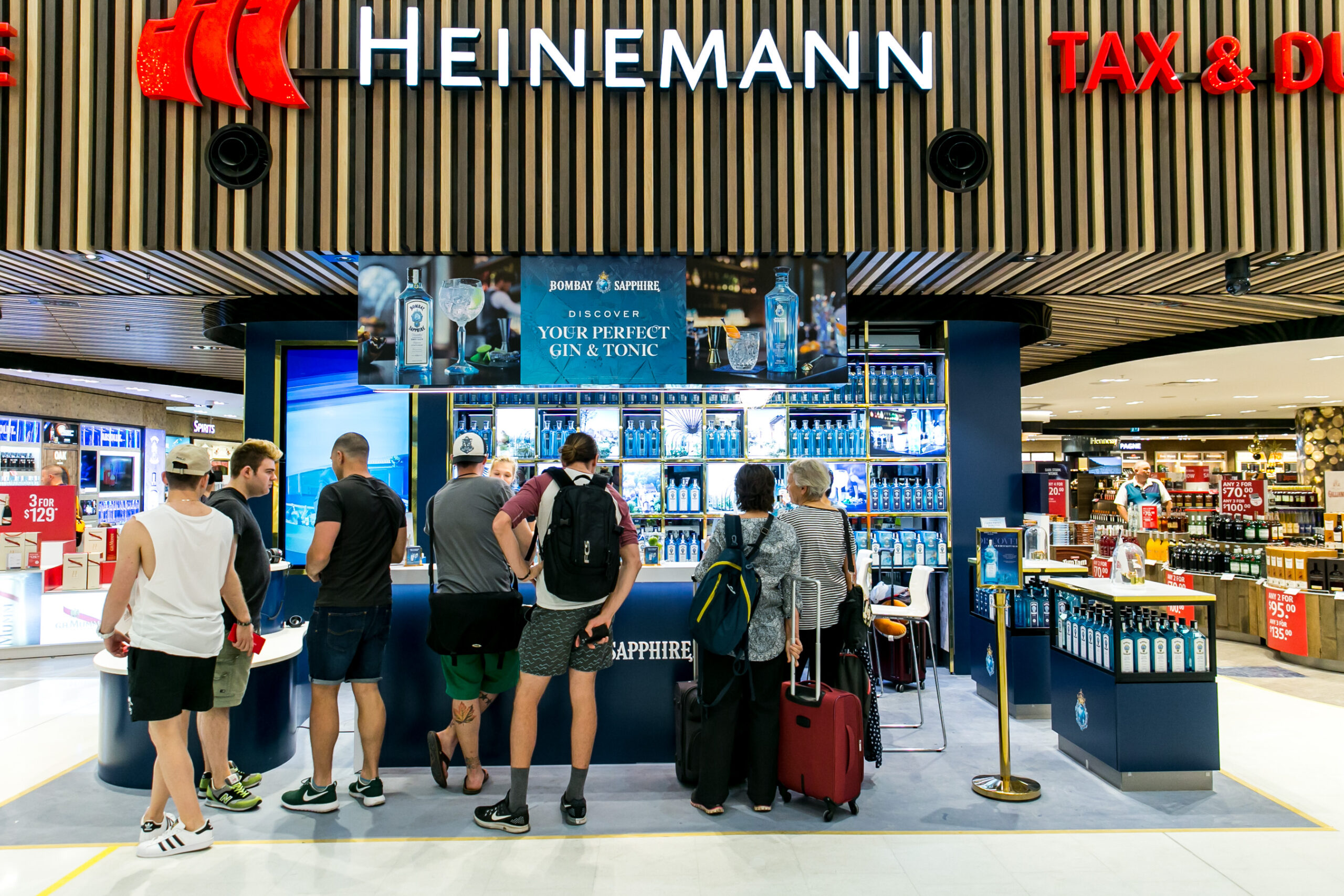 BACARDI LION: Bombay Bar in Heinemann - Sydney International Airport, Australia. Photo: Narelle Spangher