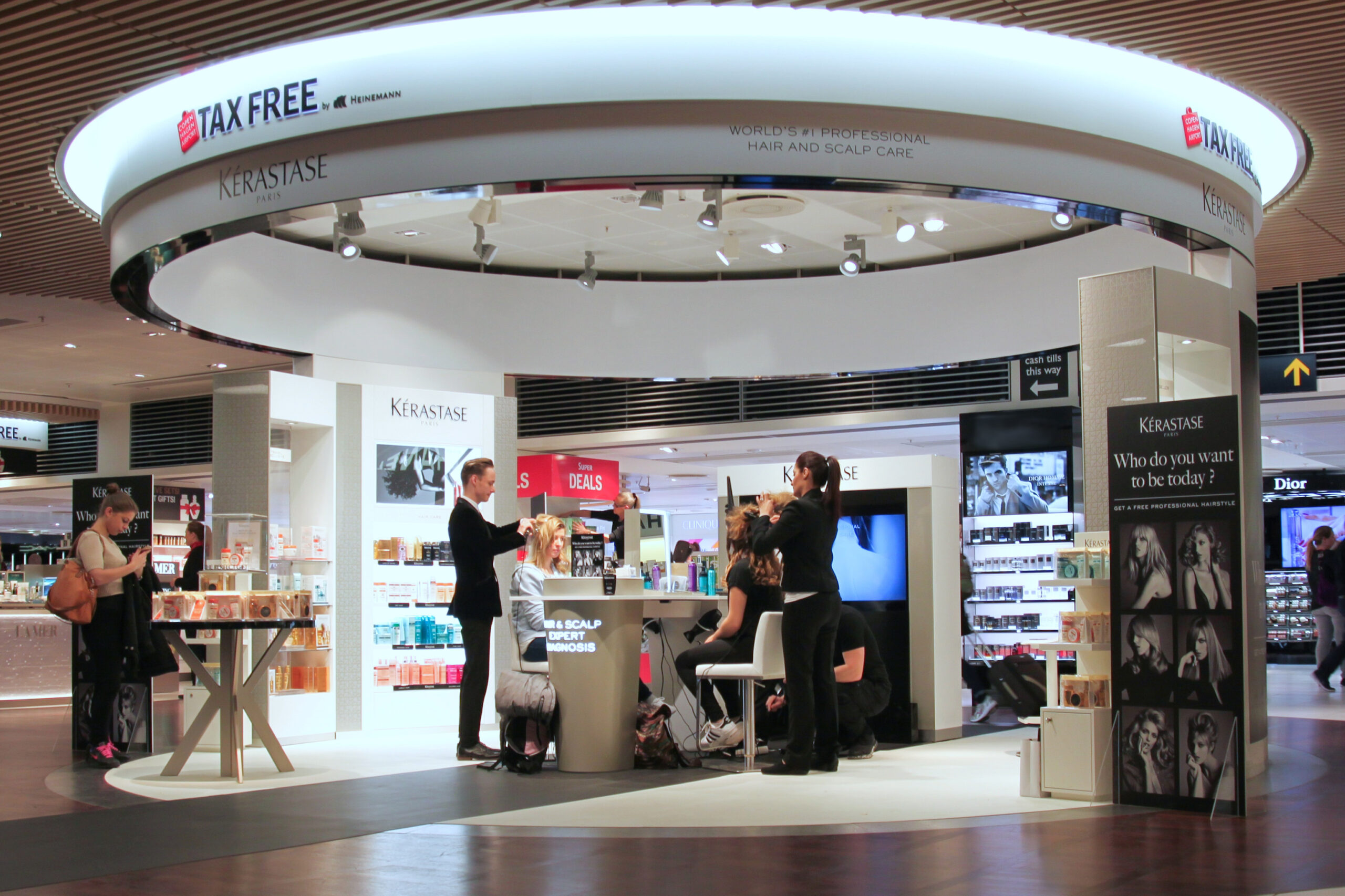 During the past year, Kérastase has opened several new shops in ‘the world’s most prestigious travel retail locations’ including this one in Copenhagen Airport