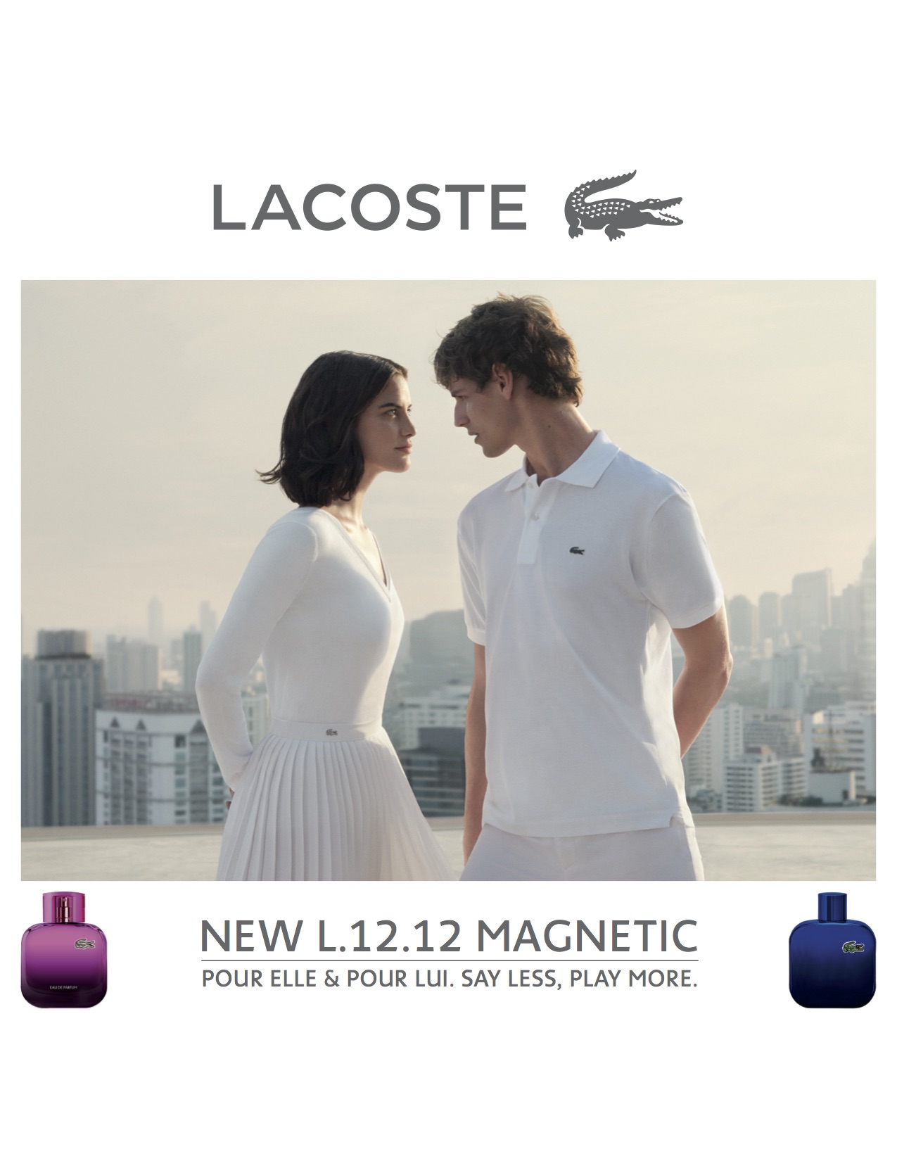 Magnetic attraction: The Magnetic fragrances are the latest additions to the Eau de Lacoste L. 12. 12 range 