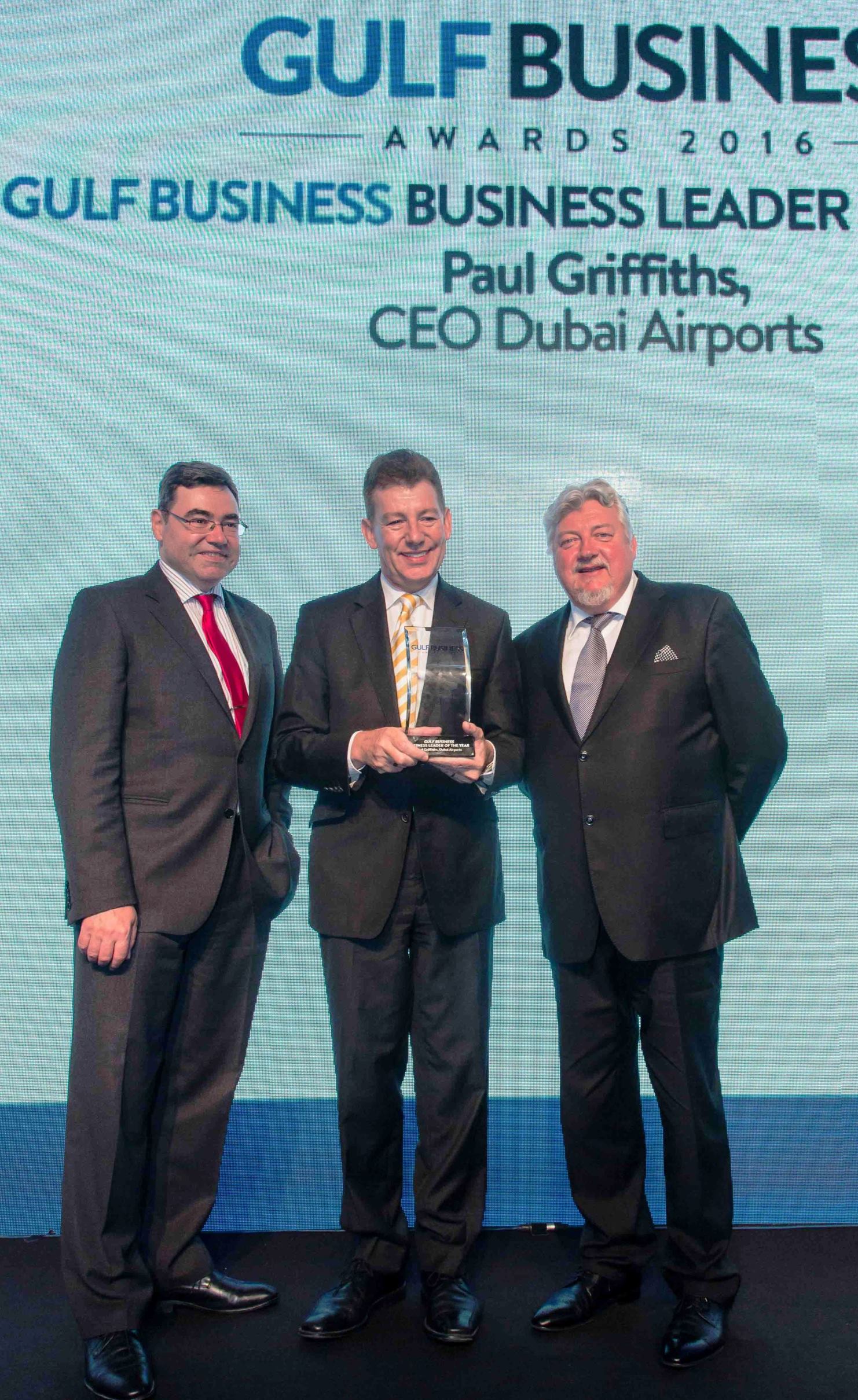 Aviation accolade: Paul Griffiths accepts the Business Leader of the Year award on Tuesday (Photo: Kristina Nabieva)