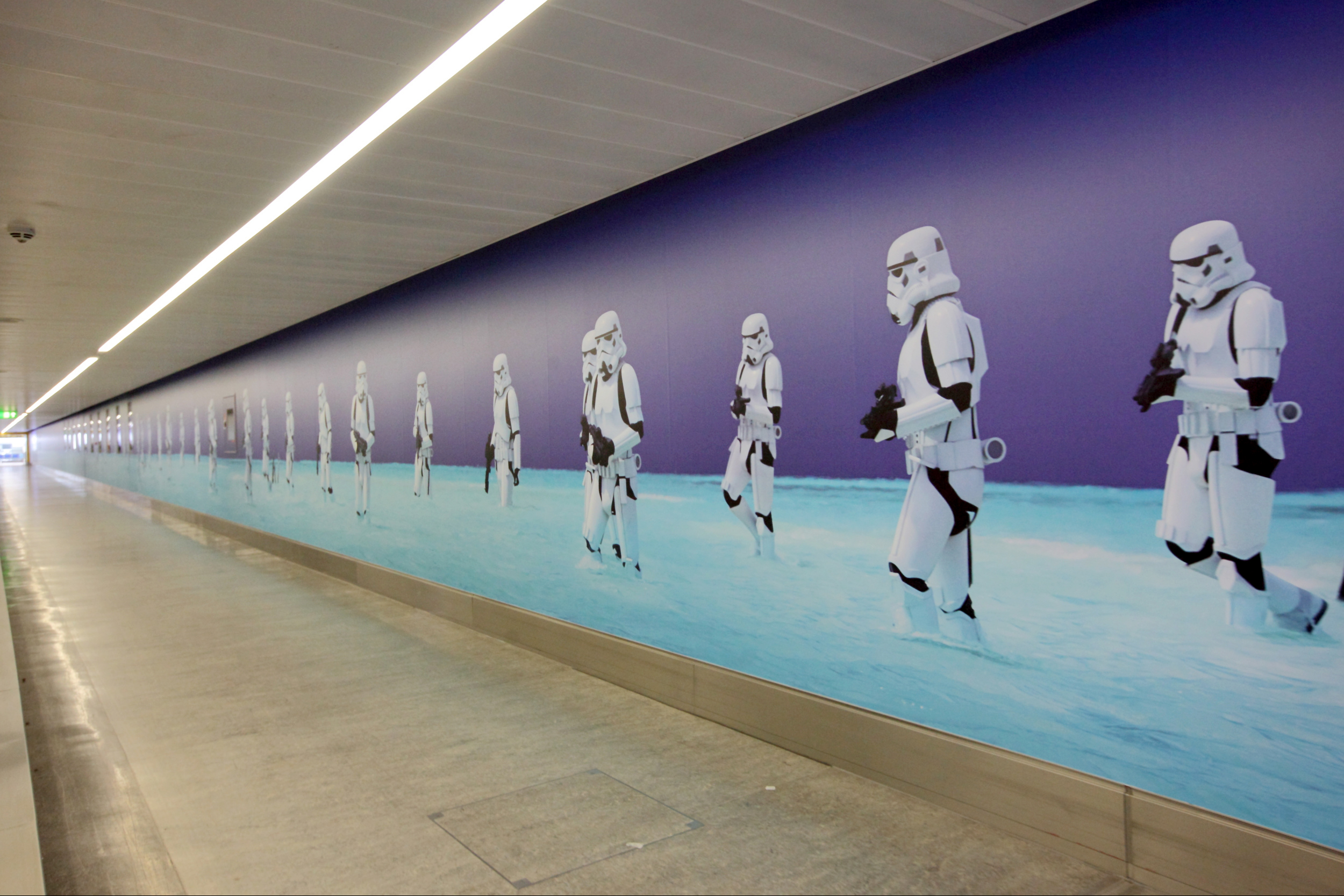 Stormtroopers land at Gatwick South.