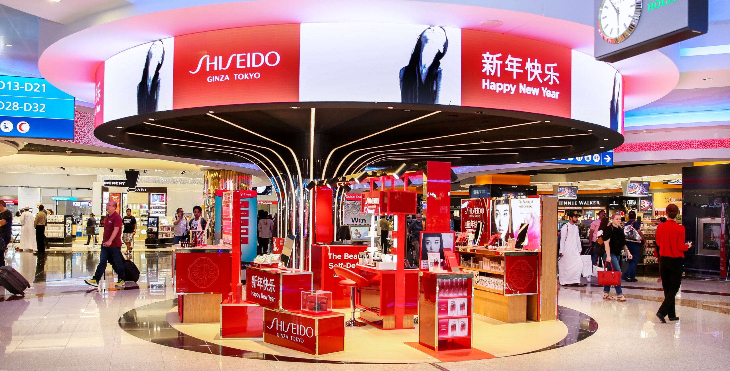 Shiseido CNY animation Dubai Airport 1