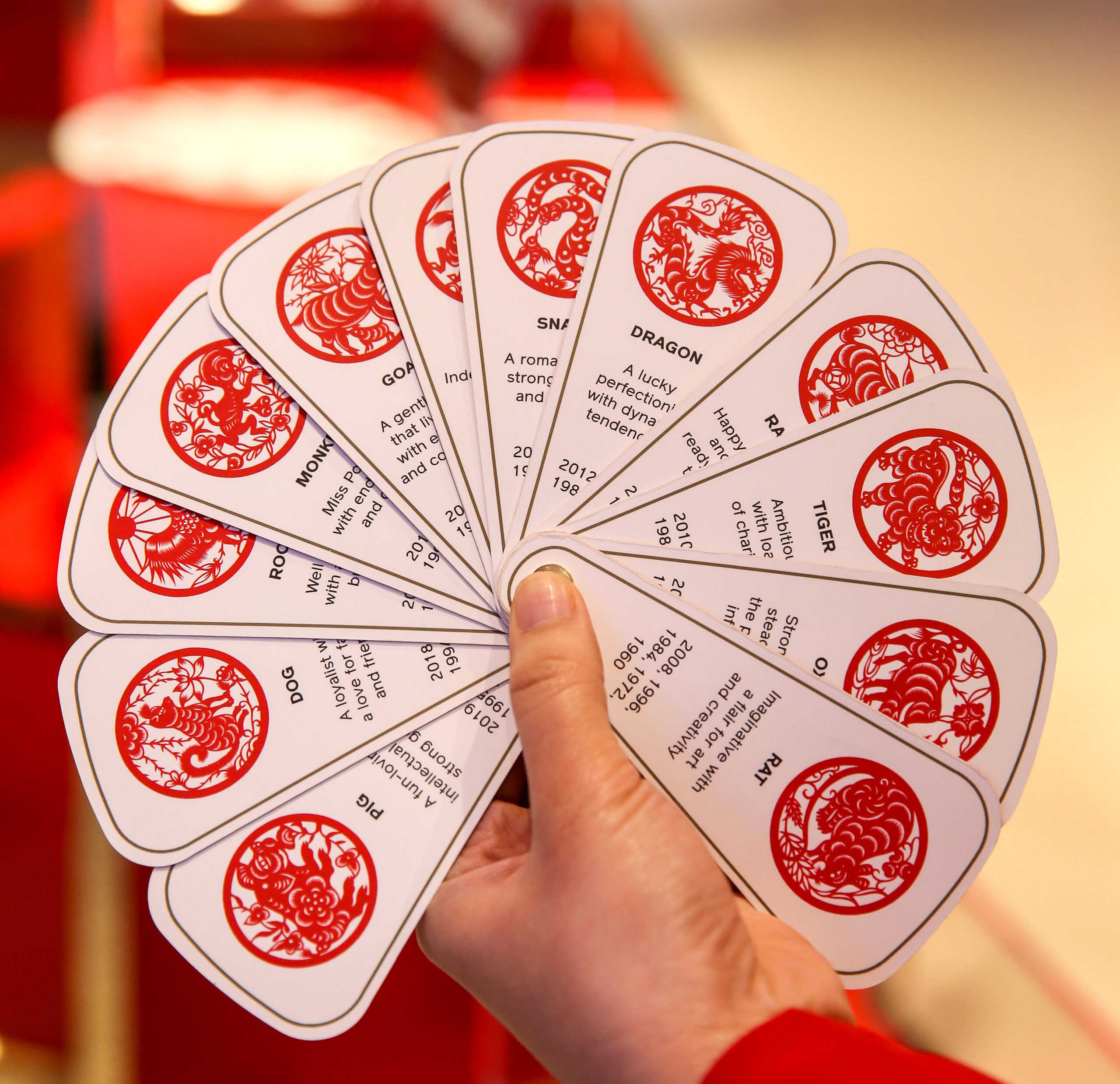 Shiseido CNY animation Dubai Airport - Zodiac Animal cards