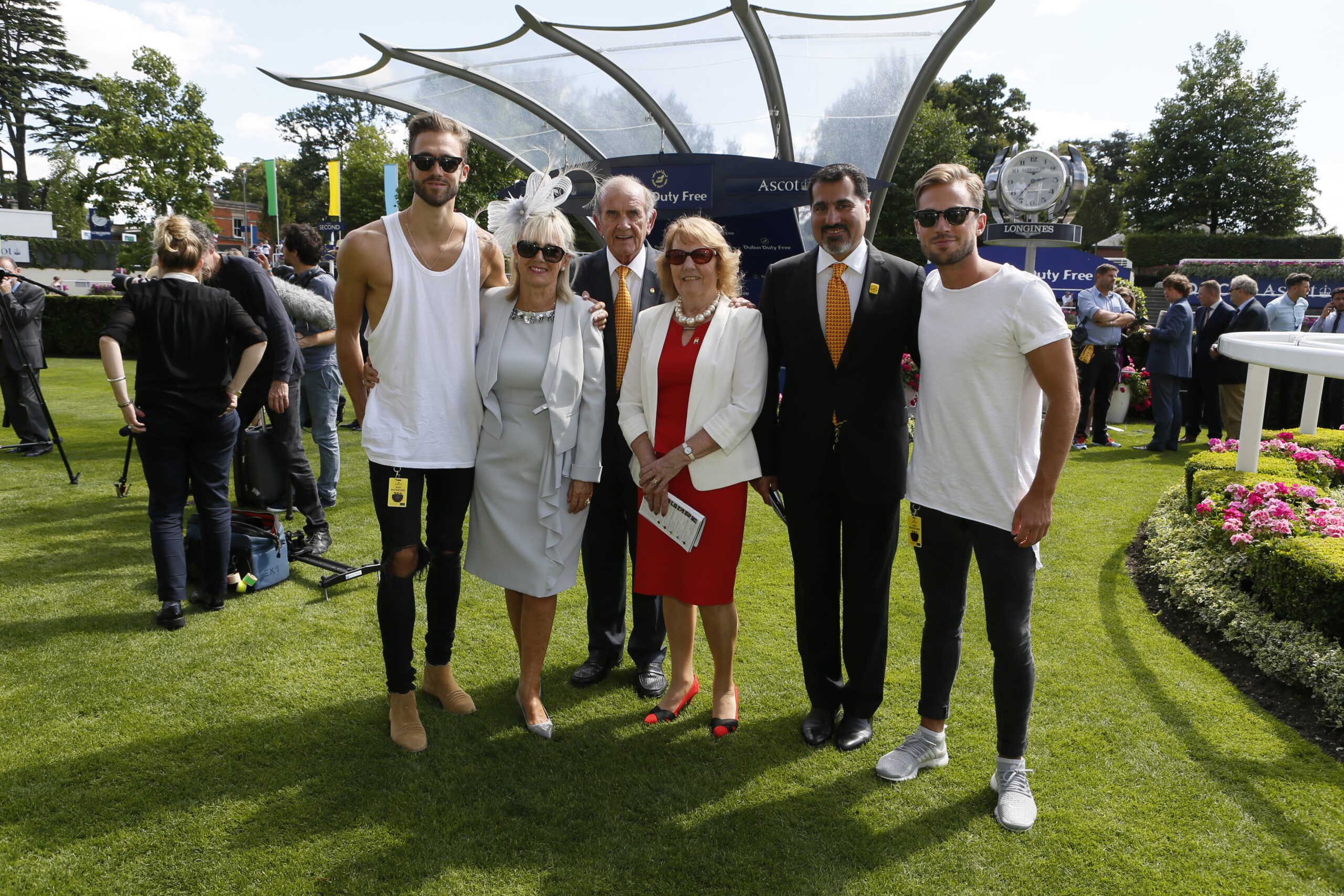 9 Colm and Breeda McLoughlin, Margaret Brannan and Salah Tahlak with the two members of Lawson Band