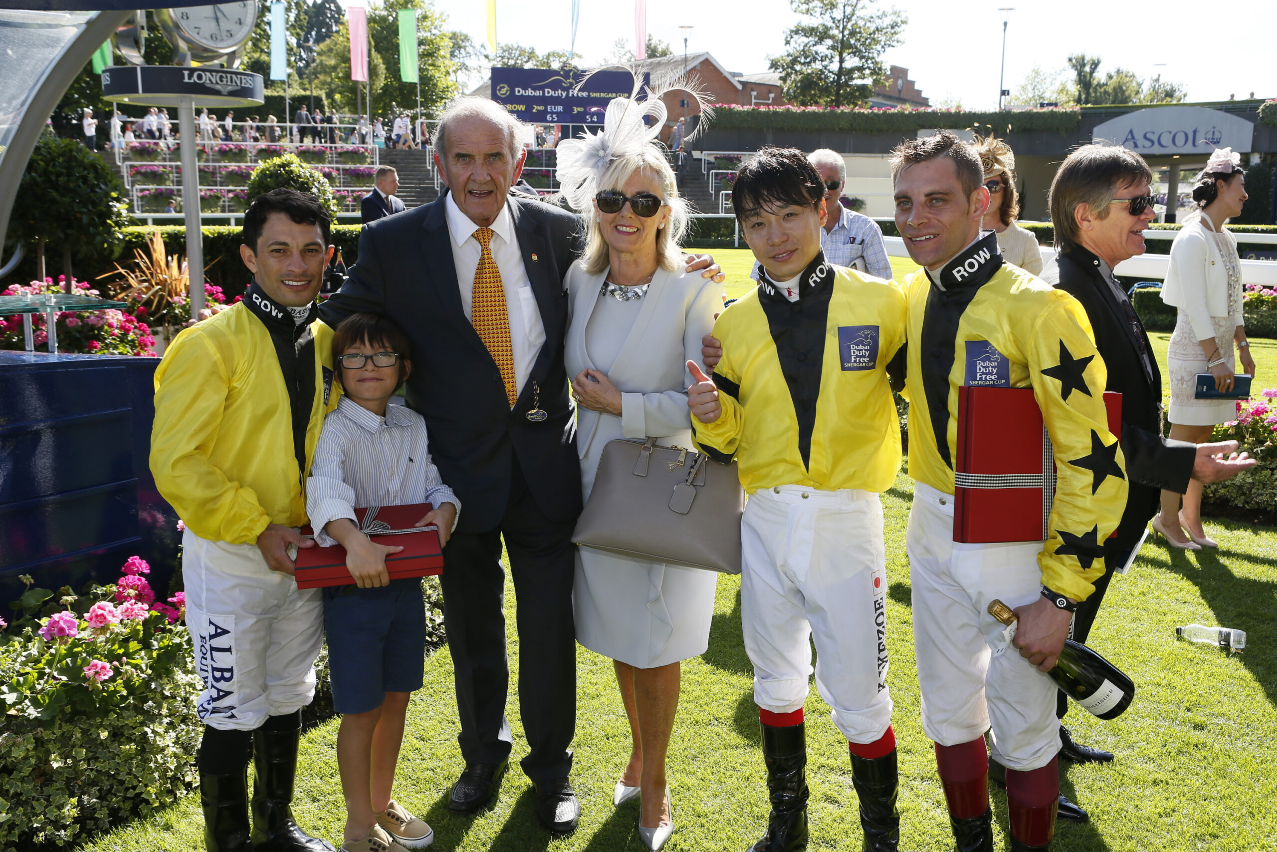 Colm and Breeda McLoughlin with the winning team at Ascot on Saturday