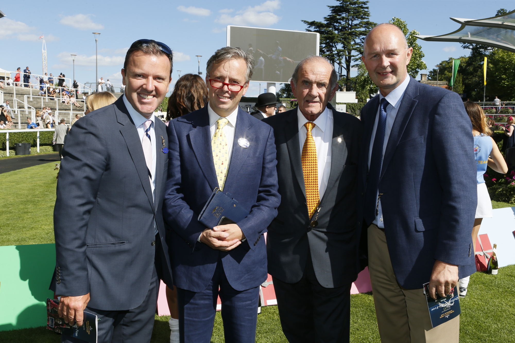 Colm McLoughlin with James Finnigan, Commercial Director of the Irish Open, Guy Henderson, Chief Executive of Ascot Racecourse and The Curragh CEO Derek McGrath