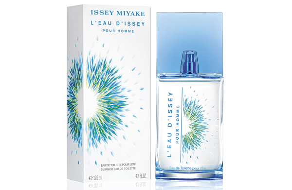 Artist Michelle McKinney’s design for the Issey Miyake range takes inspiration from the sun and the sea; the new fragrances debut in travel retail at the Singapore show in May