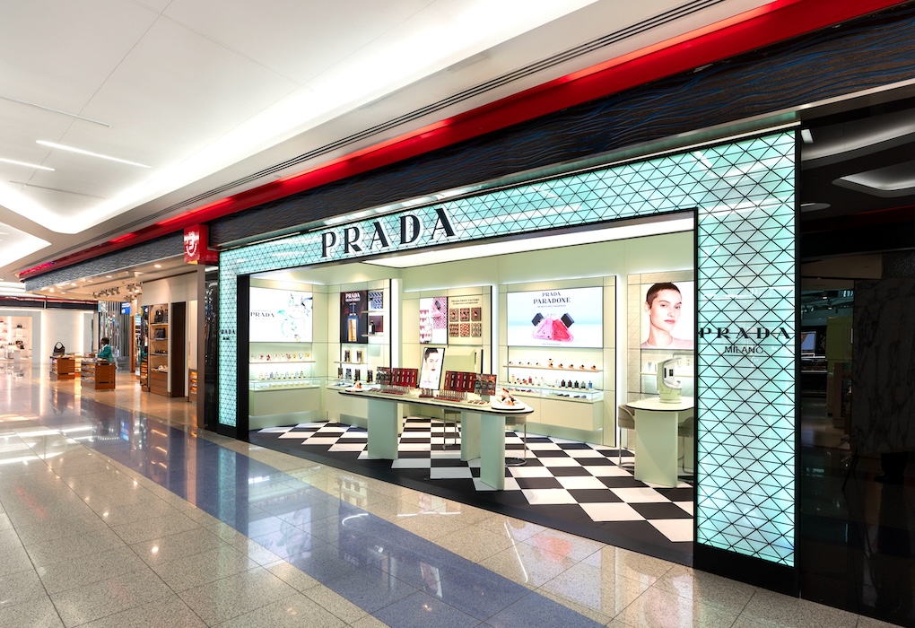 L'Oréal unveils first airport Prada Beauty counter at Milan
