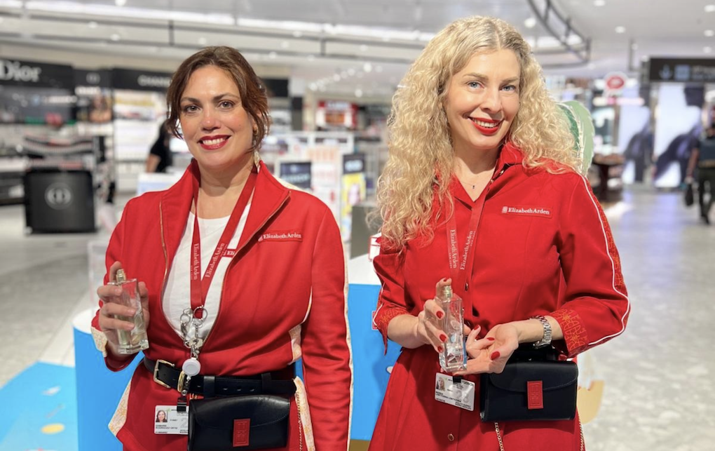 Cristina Rodríguez revamps Elizabeth Arden beauty advisor uniforms for Europe travel retail