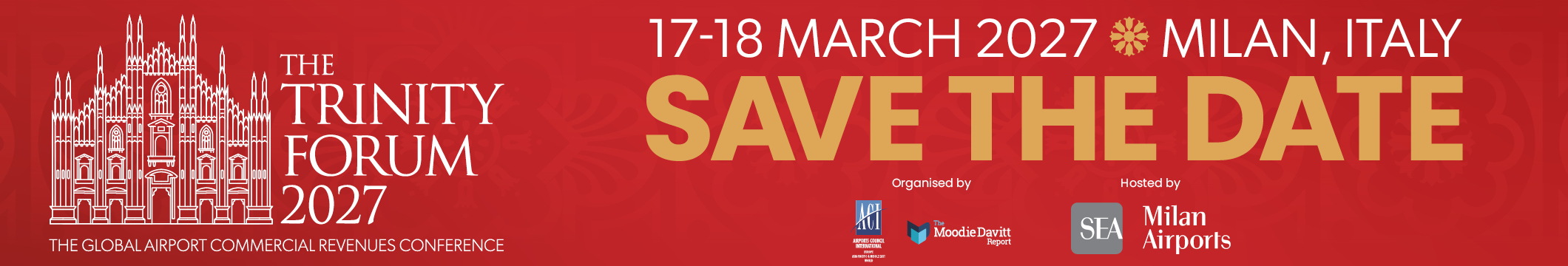 Image for Trinity Forum 2027 Save the date Milan Tender Banner- March dates
