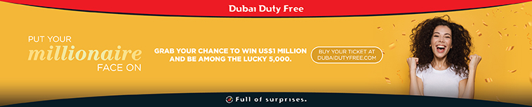 Image for Dubai Duty Free Top Banner April TB Two Orange 2025