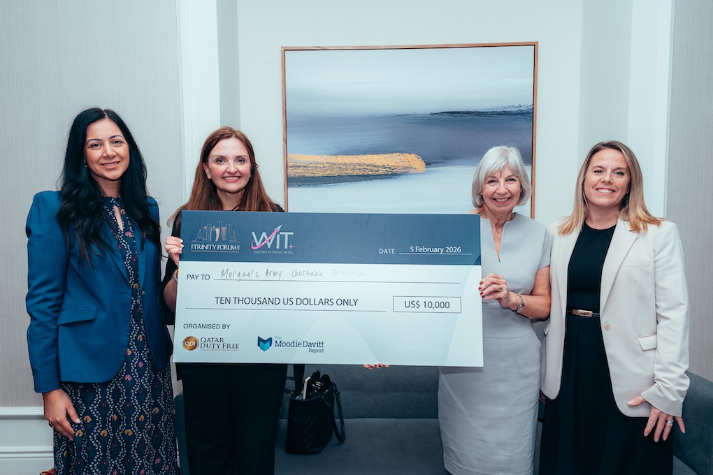 Qatar Duty Free donates US$10,000 to Morgan’s Army at a memorable WiTR+ gathering in Doha