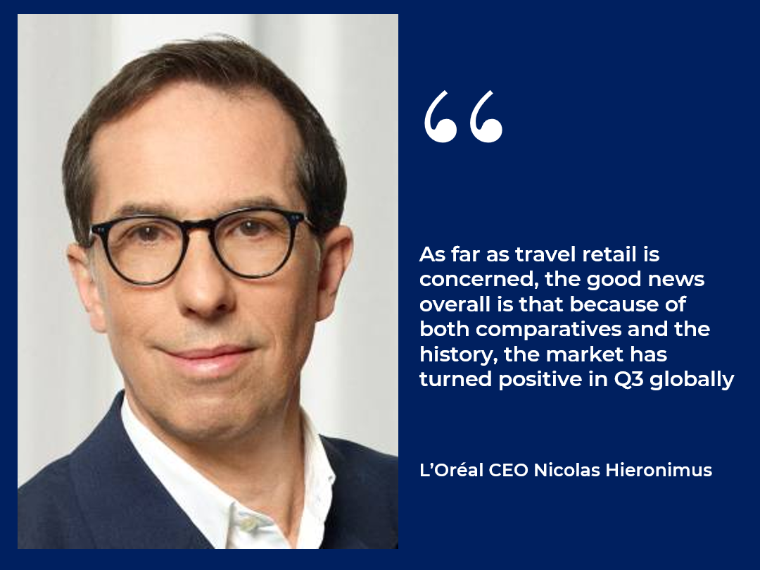 L'Oréal delivers “exceptional” third quarter; travel retail returns to growth